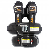 RideSafer - Asiento de automóvil grande, negro, liviano, compacto y portátil - Perfecto para viajes y seguridad infantil diaria