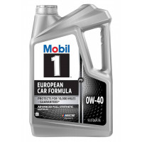 Mobil 1 European Car Formula Aceite de motor totalmente sintético 0W-40, 5 cuartos