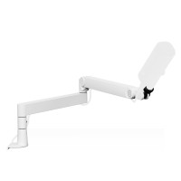 Elgato Wave Mic Arm Pro White - Brazo de micrófono con resorte de gas de perfil bajo giratorio de 360°, micrófonos Works/Shure SM7B/HyperX QuadCast/Rode/Blue Yeti y más - para radiodifusión/podcasting/streaming