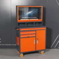 LYREIGN Gabinete industrial para PC, tamaño del gabinete para computadora industrial 37 pulgadas * 17,7 pulgadas * 64 pulgadas, el máximo adecuado para monitor de 32 pulgadas