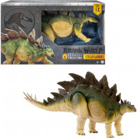 Figura de acción de Mattel Jurassic World Hammond Collection, estegosaurio de Lost World Jurassic Park, juguete de dinosaurio carnívoro grande, cola con cable articulada