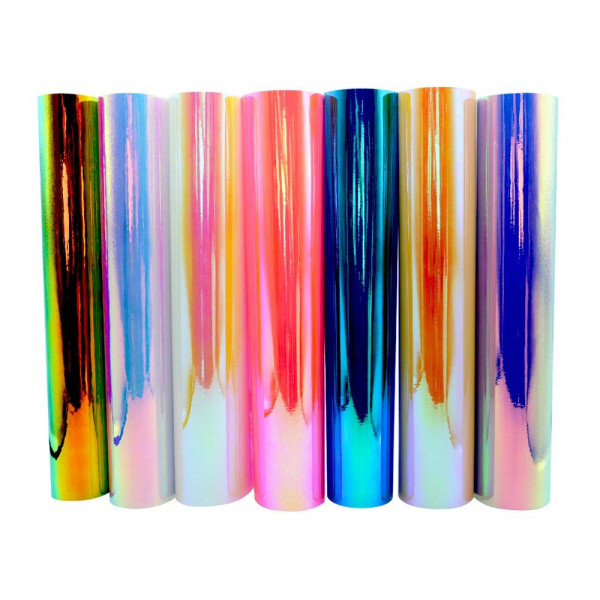 TECKWRAP Vinilo holográfico para manualidades con ópalo, 12.0 x 12.0 in, 7 hojas/paquete para cortadores de manualidades, trazadores de carteles