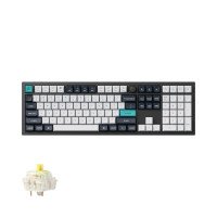 Keychron Q6 Max QMK/VIA Bluetooth inalámbrico/2,4 GHz/USB-C teclado mecánico personalizado con cable, perilla programable de tamaño completo RGB retroiluminado interruptor tipo banana Gateron intercambiable en caliente para Mac Windows Linux - negro