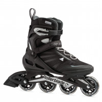 Rollerblade Zetrablade Patines en línea de fitness para adultos para hombre, negro y plateado, patines en línea de rendimiento, US Men's 7