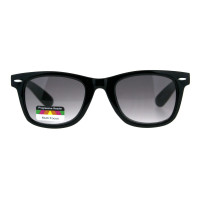 SA106 Retro Horn Rim Multi 3 Focus Gafas de sol de lectura progresivas Black Smoke 3.0