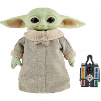 Mattel Star Wars The Mandalorian Grogu RC Peluche de 12 pulgadas, muñeca de cuerpo suave con movimientos reales con movimiento y sonidos controlados a distancia