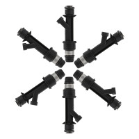 Uxcell 6 inyectores de combustible para coche 25323971 para Chevrolet Impala Venture para Buick Rendezvous 2002-2005 para Oldsmobile Alero Silhouette 2000-2004 3.4L
