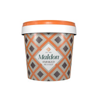 Sal Maldon, escamas de sal marina ahumada, 500 g (1,1 lb), bote a granel, kosher, natural, suavemente ahumada sobre roble, artesanal, gourmet, cristales piramidales