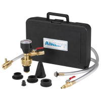 UView 550000 Kit de herramientas de purga de esclusas y comprobador de fugas del sistema de enfriamiento aéreo, aprobado por OEM, conectores universales, mínimo 90 PSI/60 bar, utilizado para detección de fugas, purga de esclusas de aire, recarga del siste