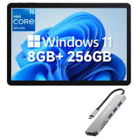Tableta CHUWI Hi10 X2 Windows 11 con concentrador USB C, Intel Core i3 (hasta 3,9 GHz), 8 GB RAM 256 GB SSD, tableta Windows