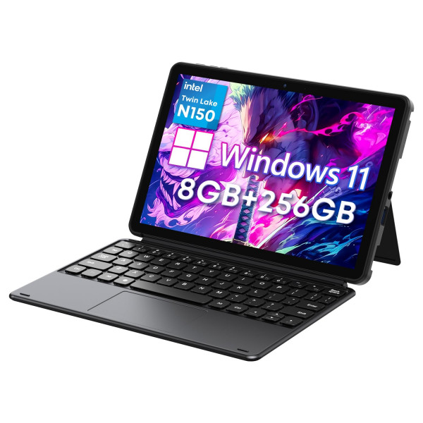 CHUWI Hi10 X2 Windows 11 Tablet con Teclado y Funda 10.1'', Intel Core i3(Hasta 3.9GHz), 8GB RAM 256GB SSD, Windows Tablet PC, Cámaras 8MP+5MP, WiFi 6, BT 5.2