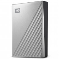 WD 4TB My Passport Ultra, Silver, disco duro externo portátil, software de copia de seguridad con defensa contra ransomware y protección con contraseña, USB-C y USB 3.1 - WDBFTM0040BSL-WESN