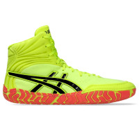 ASICS Aggressor 5 - Zapatos de lucha para hombre, 9,5, amarillo seguridad/negro