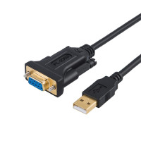 CableCreation Adaptador serie USB a RS232 con chip PL2303, cable convertidor hembra USB a DB9 Pin de 3,3 pies para caja registradora, módem, escáner, cámaras digitales, CNC, etc., negro