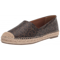 Calvin Klein Zapatos planos populares para mujer, logotipo espresso, 10