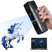 Creality Otter Lite Escáner 3D básico con alta precisión de 0,05 mm, escaneo automático, soporte de textura de color, diseño portátil para impresión 3D, ingeniería inversa y proyectos de bricolaje