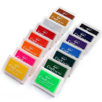 Lsushine Craft Ink Pad Stamps Partner DIY Color, almohadilla de tinta artesanal de 15 colores para sellos, papel, tela de madera (paquete de 15)