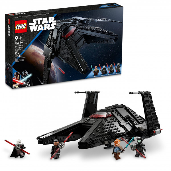 LEGO Star Wars Inquisitor Transport Scythe 75336 Nave estelar de juguete para construir, juego de OBI-Wan Kenobi, minifigura de Ben Kenobi con sables de luz azules y rojos de doble hoja