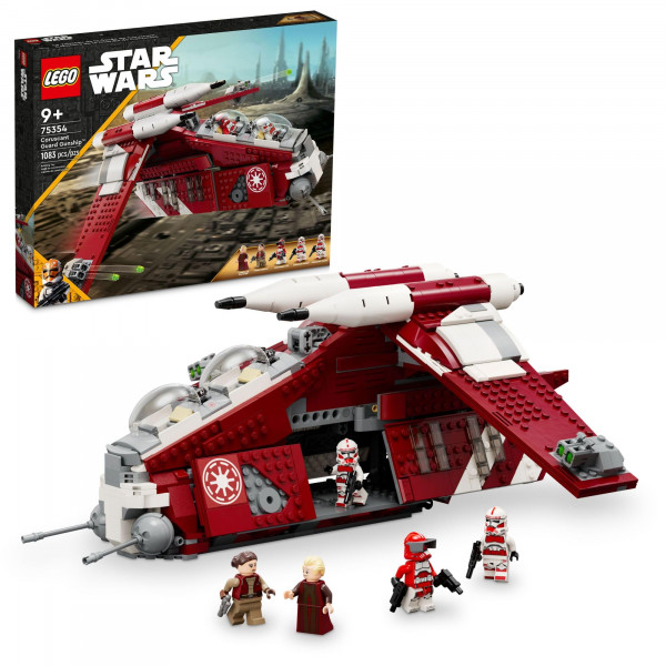 LEGO Star Wars: The Clone Wars Coruscant Guard Gunship 75354 Juguete de Star Wars para construir para niños de 9 años, idea de regalo para fanáticos, incluidas las minifiguras del Canciller Palpatine, Padmé y 3 soldados clon