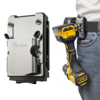 Clip para cinturón con soporte para taladro, funda con gancho para taladro inalámbrico, cinta métrica, clip para taladro eléctrico de acceso rápido en el cinturón, se adapta a hasta 2,1 pulgadas