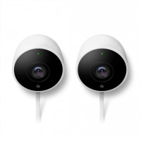 Google Nest Cam Outdoor 2-Pack - 1.ª generación - Cámara exterior resistente a la intemperie - Cámara de vigilancia con visión nocturna - Control con su teléfono