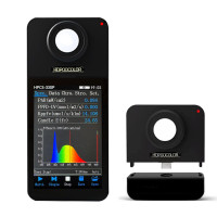 Espectrómetro, kit de analizador de espectro portátil para luces LED de crecimiento de espectro completo, espectro PPFD PAR CCT ​​CRI Lux para probador de luz LED, para el hogar, laboratorio de crecimiento de plantas y uso industrial