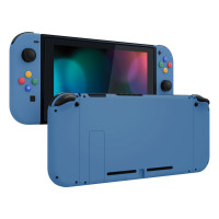 eXtremeRate DIY Botones de Repuesto para Nintendo Switch, Placa Trasera de Tacto Suave para Consola Switch, Carcasa con Botones Coloridos para Controlador de Mano Joycon - Azul Fuerza Aérea