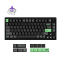 LEMOKEY P1 HE 75% Teclado mecánico inalámbrico personalizado para juegos con interruptores magnéticos de doble riel Gateron Versión de perilla completamente ensamblada - Negro