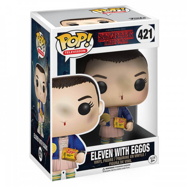 Funko Pop Stranger Things Eleven con figura de vinilo Eggos, los estilos pueden variar - con/sin peluca rubia, multicolor, estándar, 13318 - Figura de vinilo coleccionable - Idea de regalo - Mercancía oficial