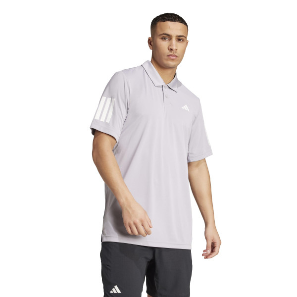 Adidas Club Tennis Climacool Polo de 3 Rayas para Hombre, Gris Gloria, XL