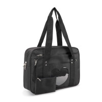 STEAMEDBUN Kawaii Ita Bag Bolso escolar japonés Lindo bolso de mano Bolso grande con forma de corazón de anime (Negro)