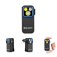 OLIGHT Oclip Pro EDC Linterna con clip, recargable 500 lúmenes con tres soluciones de iluminación, carga tipo C, luces de flash magnéticas para señalización, ciclismo, uso en exteriores o interiores (negro)
