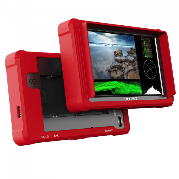 LILLIPUT Monitor en cámara FS5 5,4 pulgadas 60HZ 4K HDMI 2,0 3G 3D-LUT forma de onda SDI Video Assist 1920x1200 Full HD con funda de silicona