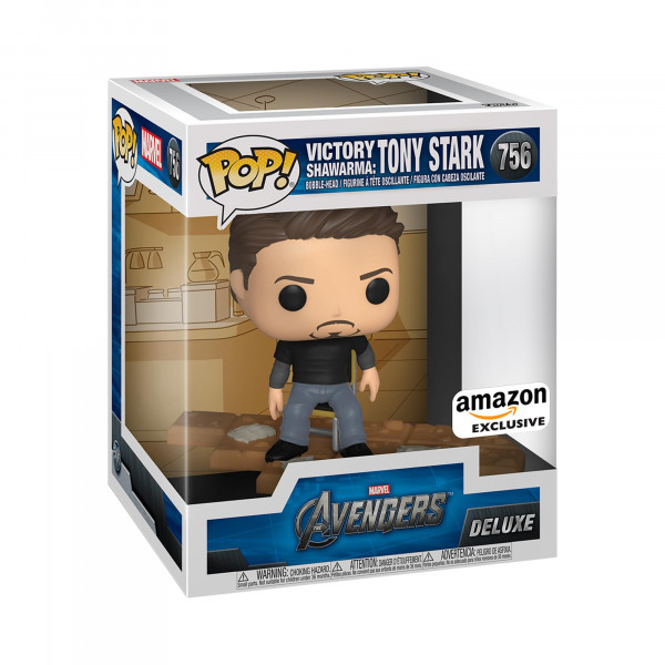 ¡Funko POP! Deluxe Marvel: Avengers Victory Shawarma Series - Tony Stark (Iron Man), exclusivo de Amazon, figura 2 de 6