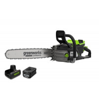 Kit de motosierra con batería de 3,6 kW y 20 con batería CORE400 de 82 V y cargador DP de Greenworks Commercial