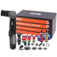SPTA Mini pulidora de coche inalámbrica, 12 V, pulidora de coche para eliminar arañazos, pulidora inalámbrica RO/DA con almohadilla de pulido para pulir, lijar y limpiar (juegos 1)