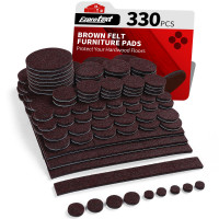 Ezprotekt 330 almohadillas de fieltro para muebles para suelos de madera dura, almohadillas de fieltro autoadhesivas para sillas cortables, protectores de suelo para pies de muebles antiarañazos, almohadillas para escritorio, sofá, cama, mesa, gabinete (m