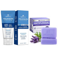 Crema de tratamiento de foliculitis y jabón antimicótico con aceite de árbol de té