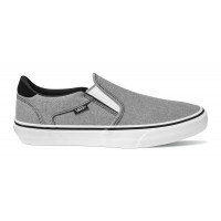Zapatillas Vans Asher Deluxe Slip-On para hombre | Zapatillas cómodas para la moda, caminar y uso diario, Lona de verano Negro, 9.5
