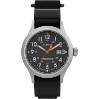 Reloj Timex Expedition Scout de 40 mm para hombre - Caja de acero IP con esfera negra Fastwrap y esfera negra