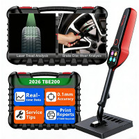 Autel MaxiTPMS TBE200 (E) Examinador de profundidad de la banda de rodadura de neumáticos y discos de freno para automóviles, herramienta superior de análisis de desgaste desigual con láser 2026, actualización de TBE100, cámara dual, alta precisión de 0,1