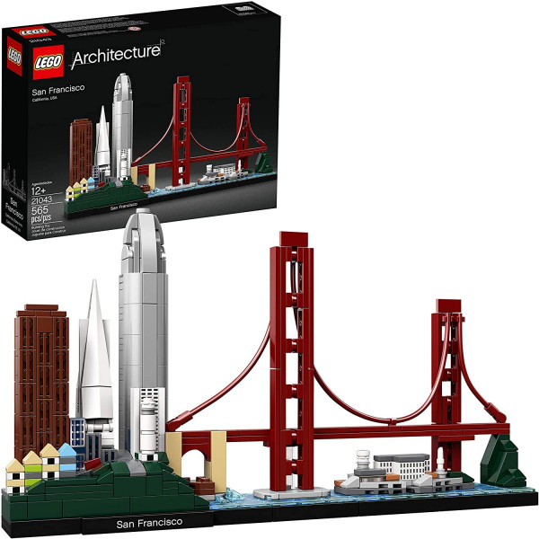 LEGO Architecture Skyline Collection 21043 El kit de construcción de San Francisco incluye el modelo de Alcatraz, el puente Golden Gate y otros monumentos arquitectónicos de San Francisco (565 piezas)
