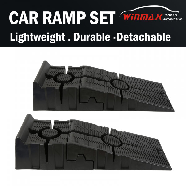 Par de rampas portátiles Rampa para vehículos Servicio de automóvil Capacidad de 12000 lb Inclinación de 17 grados