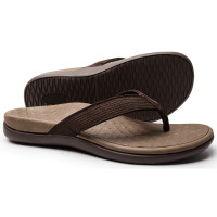 LLSOARSS Sandalia para pies para fascitis plantar con soporte para el arco: las mejores chanclas ortopédicas para pies planos, dolor en el talón, para mujeres (10 M US, marrón)