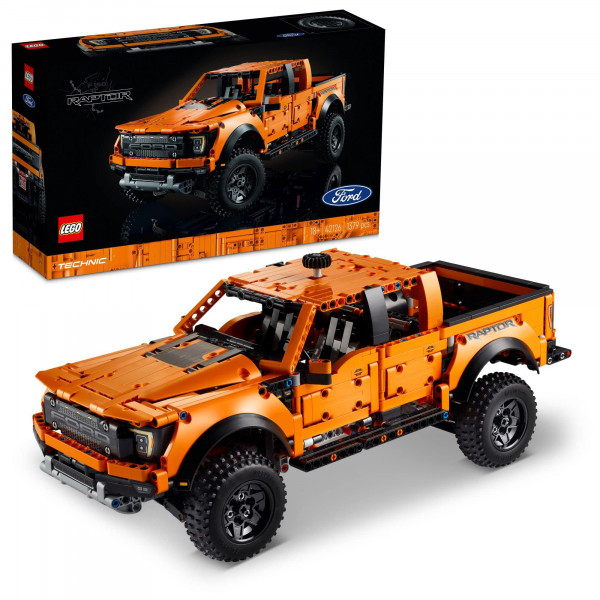 Kit de construcción modelo LEGO Technic Ford F-150 Raptor 42126; Disfrute de una construcción inmersiva que recrea las características y funciones de la potente camioneta Ford F-150 Raptor (1379 piezas)