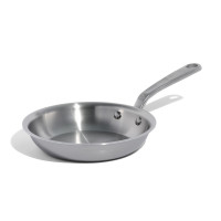 Made In Cookware - Sartén de acero inoxidable de 8 pulgadas - Revestido de acero inoxidable de 5 capas - Utensilios de cocina profesionales - Fabricado en Italia - Compatible con inducción