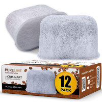 Reemplazo de filtro de café Cuisinart® - Paquete de 12 filtros de agua para cafetera Cuisinart® de Pureline - Filtro de agua de carbón - para todas las máquinas de café Cusinart
