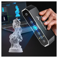 Creality 3D Scanner CR-Scan Otter para impresión 3D, escáner portátil con precisión de 0,02 mm, seguimiento antivibración, escaneo de 4 lentes a todo color de 24 bits, escaneo negro/metal sin pulverización para Windows macOS