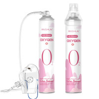Tanque de oxígeno portátil de 10 litros, paquete de 2, 99,5% de oxígeno puro para alivio de gran altitud, recuperación deportiva y aumento de energía en viajes, suministro de oxígeno personal liviano para aventuras al aire libre y vitalidad diaria.