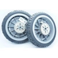 Piezas de cortacésped originales OEM Toro pieza #107-3709 conjunto de rueda (cantidad 2) rueda trasera Super Recycler